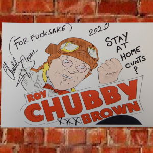 Roy Chubby Brown Cartoon Canvas
