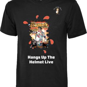 Roy Chubby Brown DVD T Shirts Hangs Up The Helmet Live